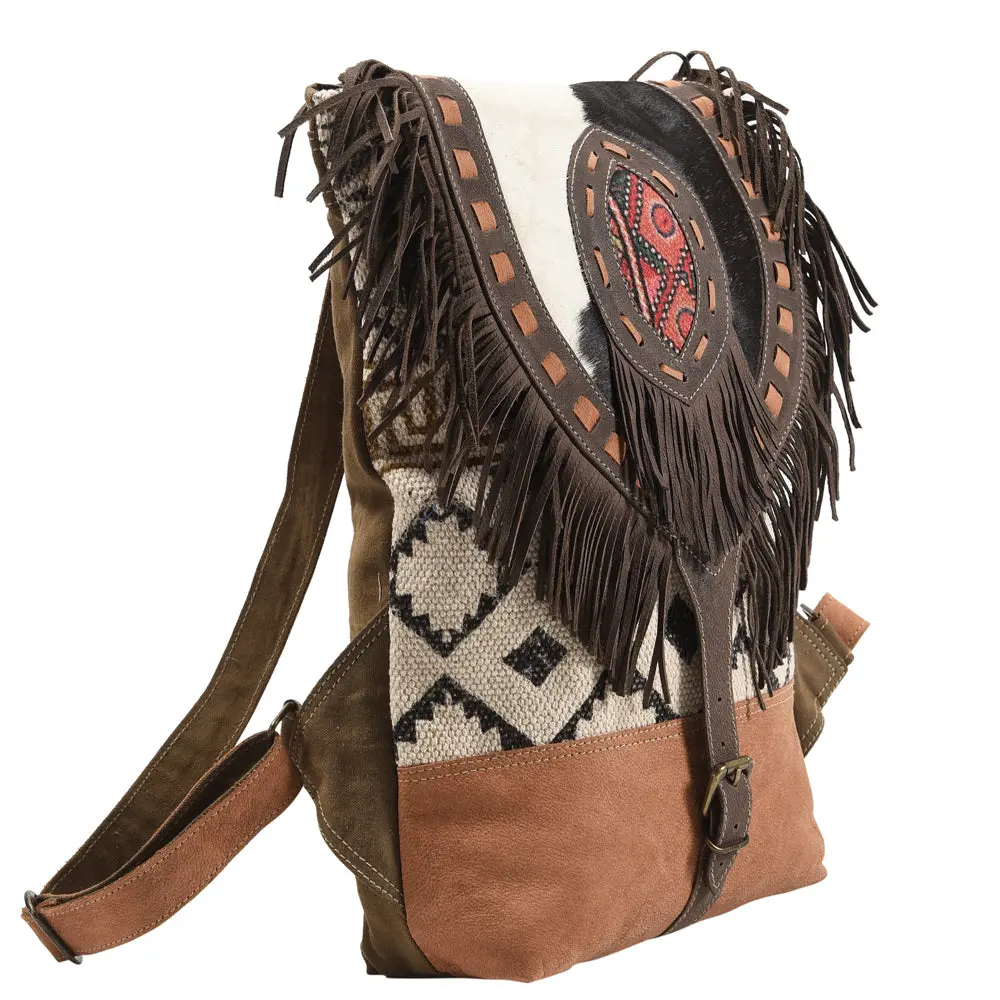 Ohlay Backpack Bag Leather And Upcycled Canvas Ladies | Women Western Handbag Belt For Womens Summer 1