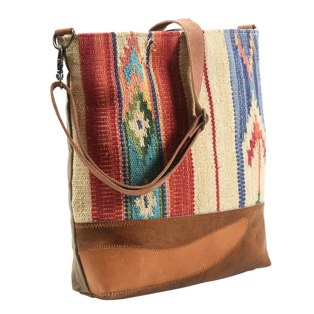 Ohlay Large Crossbody Upcycled Wool Canvas Genuine Leather Women Bag Western Handbag Purse | Womens Handbags Belt For Summer 1