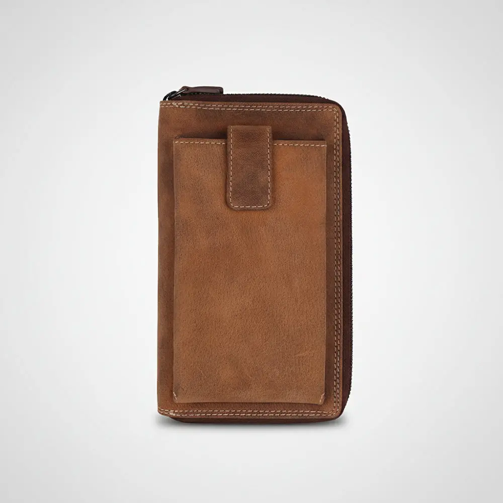 Spaghetti Western Swc424brn Wallet Vintage Handmade Drum Dyed Genuine European Cowhide Leather Women Bag Western Handbag Purse 1