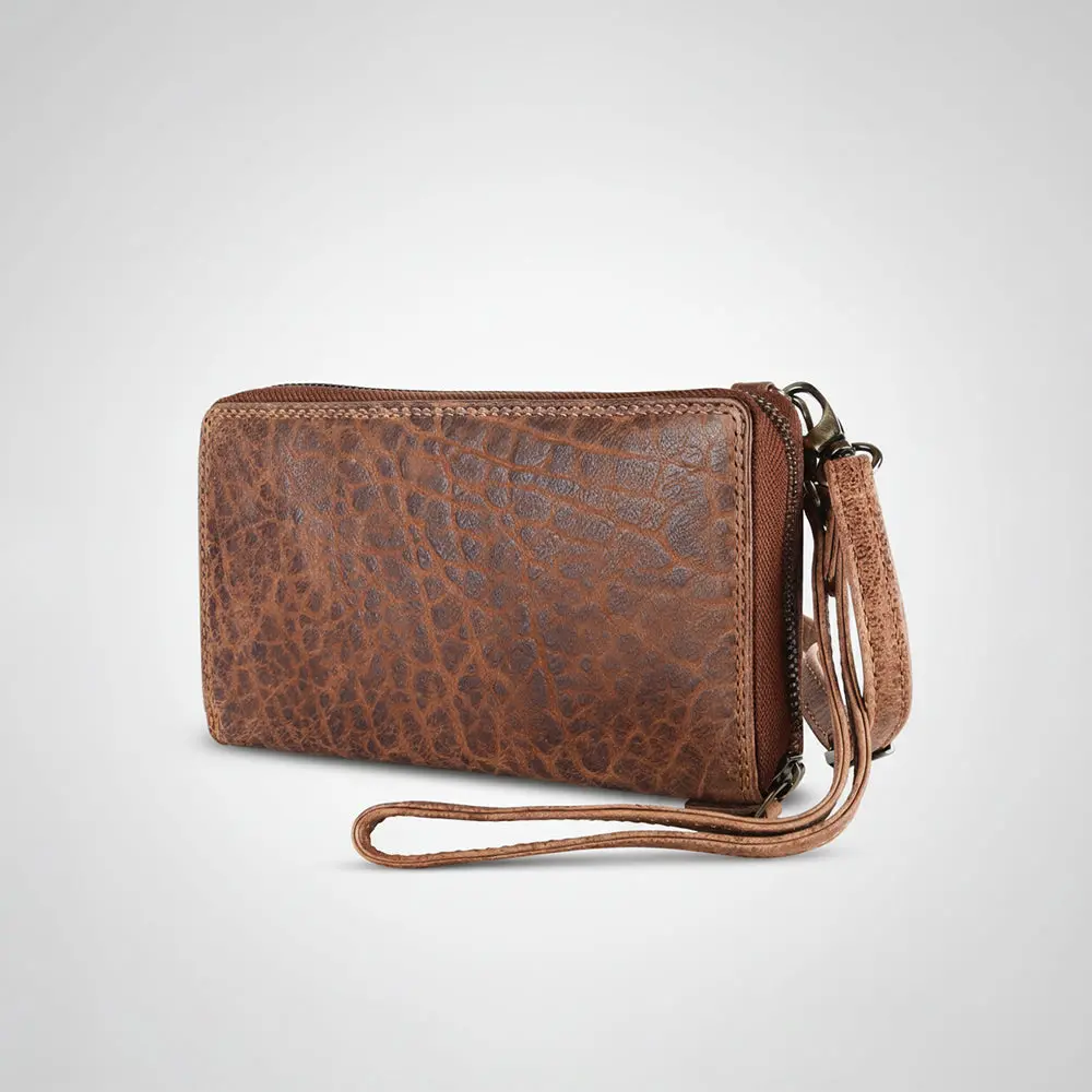 Spaghetti Western Swc455brn Wallet Vintage Handmade Drum Dyed Genuine European Cowhide Leather Women Bag Western Handbag Purse 1