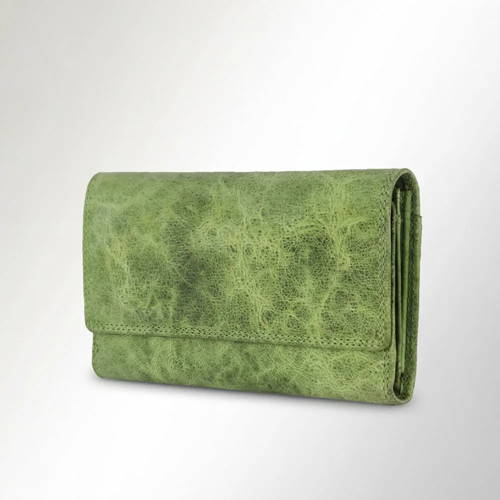 Spaghetti Western Swc460grn Wallet Vintage Handmade Drum Dyed Genuine European Cowhide Leather Women Bag Western Handbag Purse 1