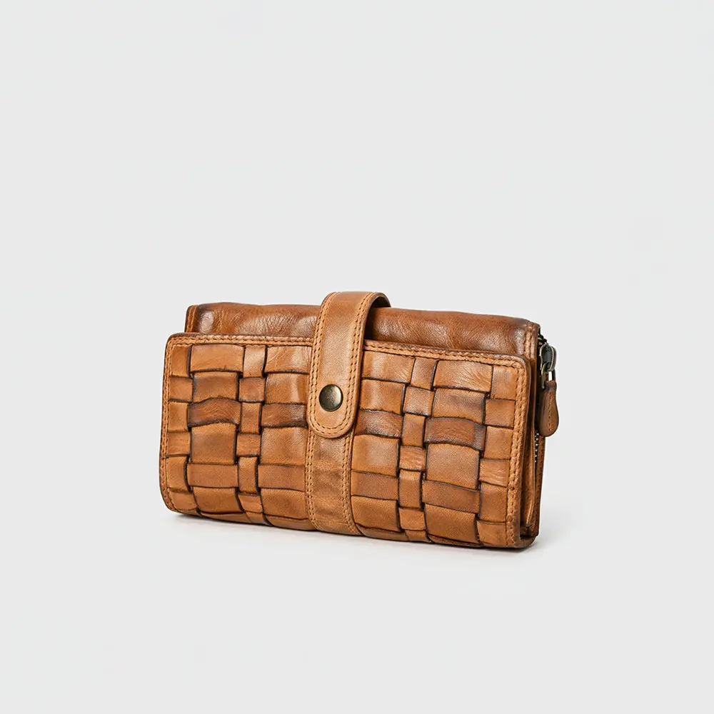 Spaghetti Western Swc446tan Wallet Vintage Handmade Drum Dyed Genuine European Cowhide Leather Women Bag Western Handbag Purse 1