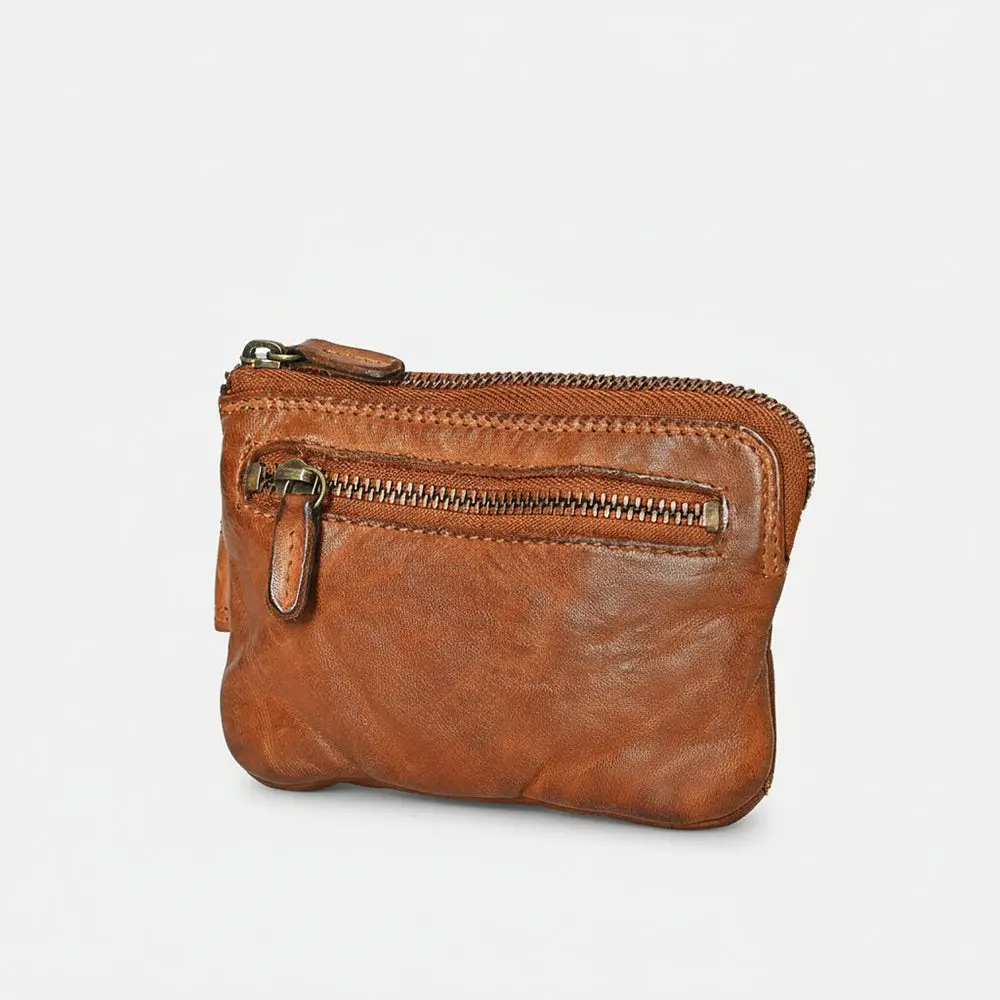 Spaghetti Western Swc436tan Coin Purse Vintage Handmade Drum Dyed Genuine European Cowhide Leather Women Bag Western Handbag Purse 1