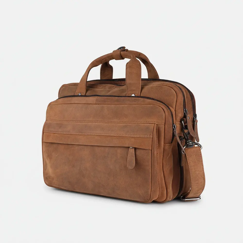 Spaghetti Western Swc422brn Briefcase Vintage Handmade Drum Dyed Genuine European Cowhide Leather Women Bag Western Handbag Purse 1