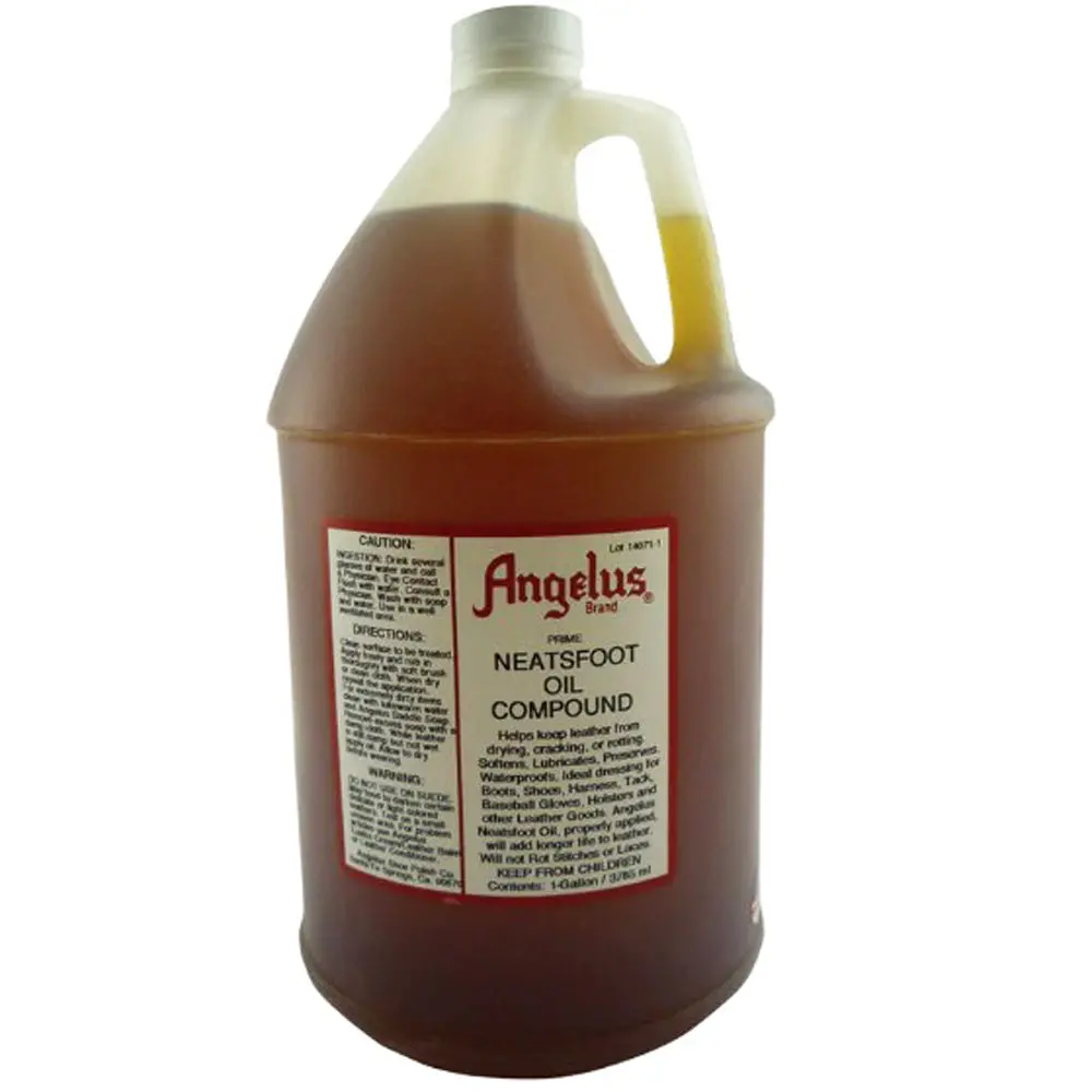 1 Gallon Angelus Prime Neatsfoot Oil Compound Shoes Leather Waterproof Protector Conditioner 1