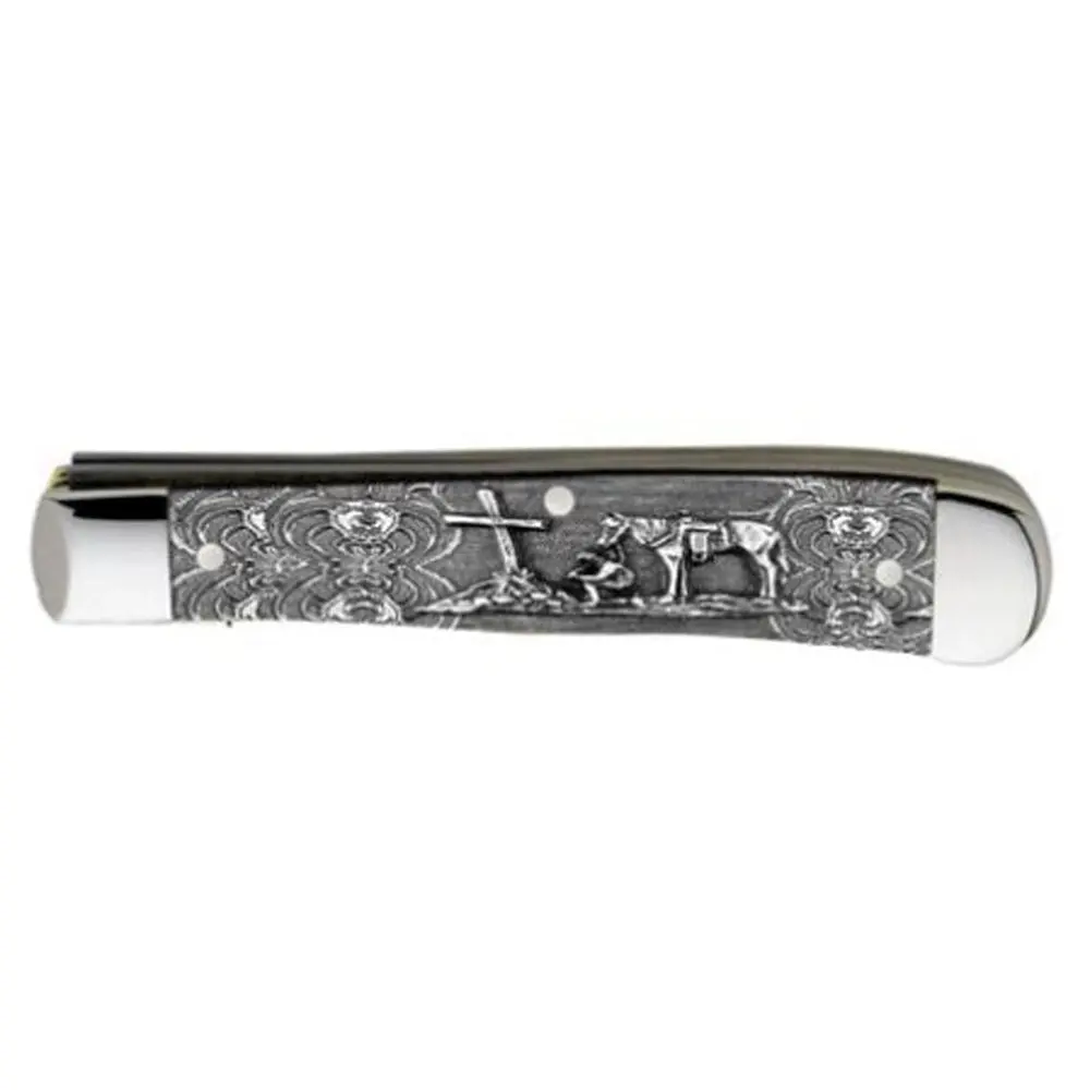 Circle Sh Cutlery Stainless Steel 4.5 In Trapper Style Pocket Knife 1