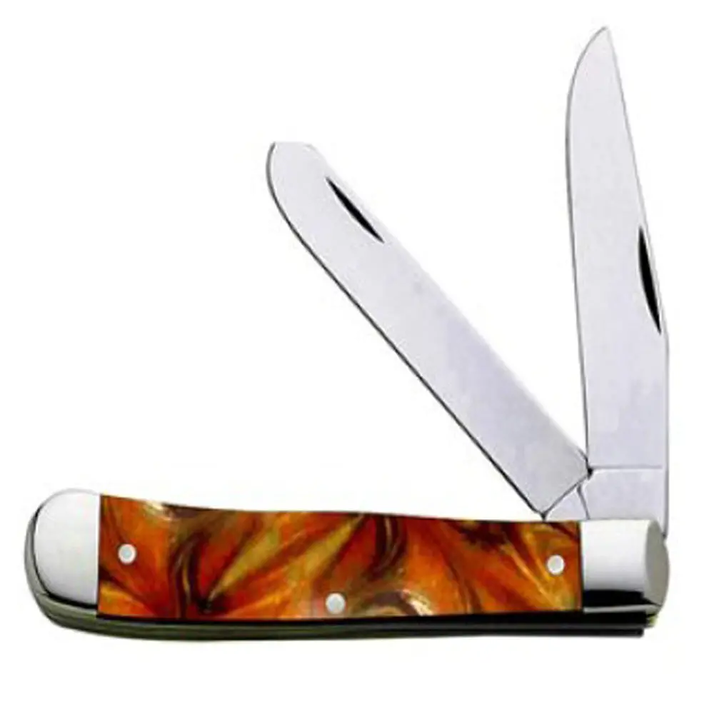 Circle Sh Cutlery Rust Pearl Trapper Pocket Knife 1