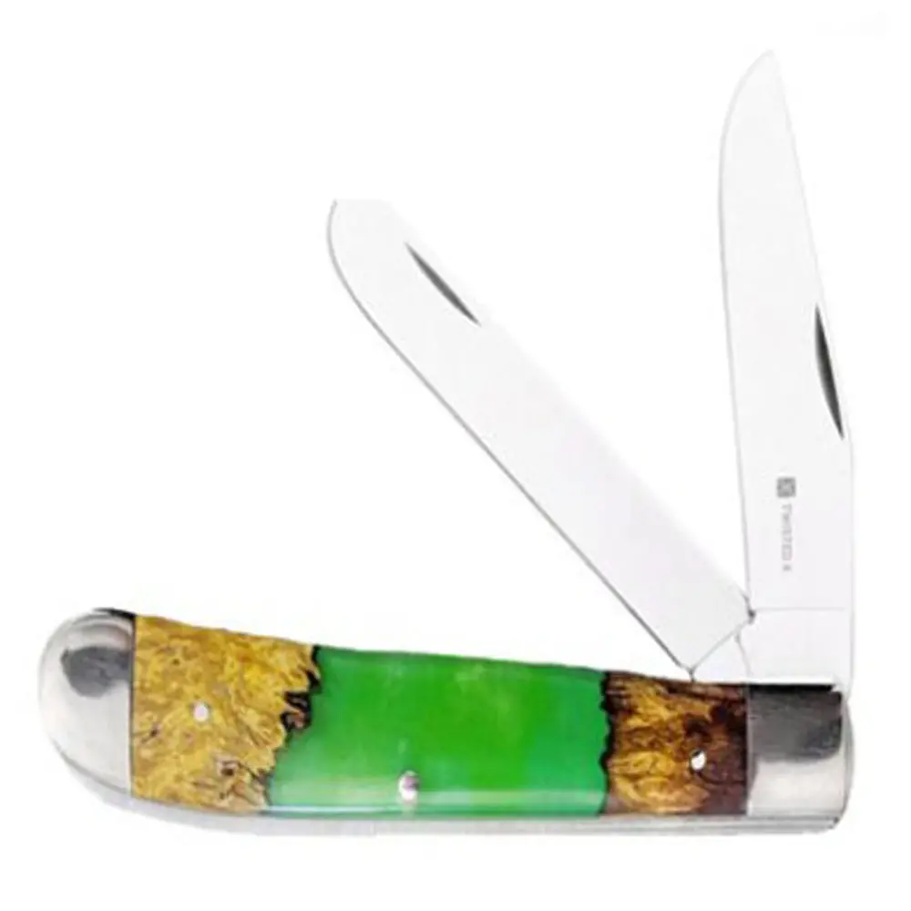 Twisted X Rosewood& Green Acrylic Knife 1