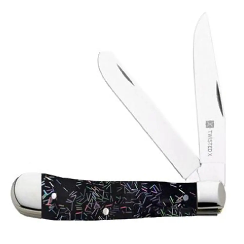 Twisted X Black Fireworks Trapper Knife 1