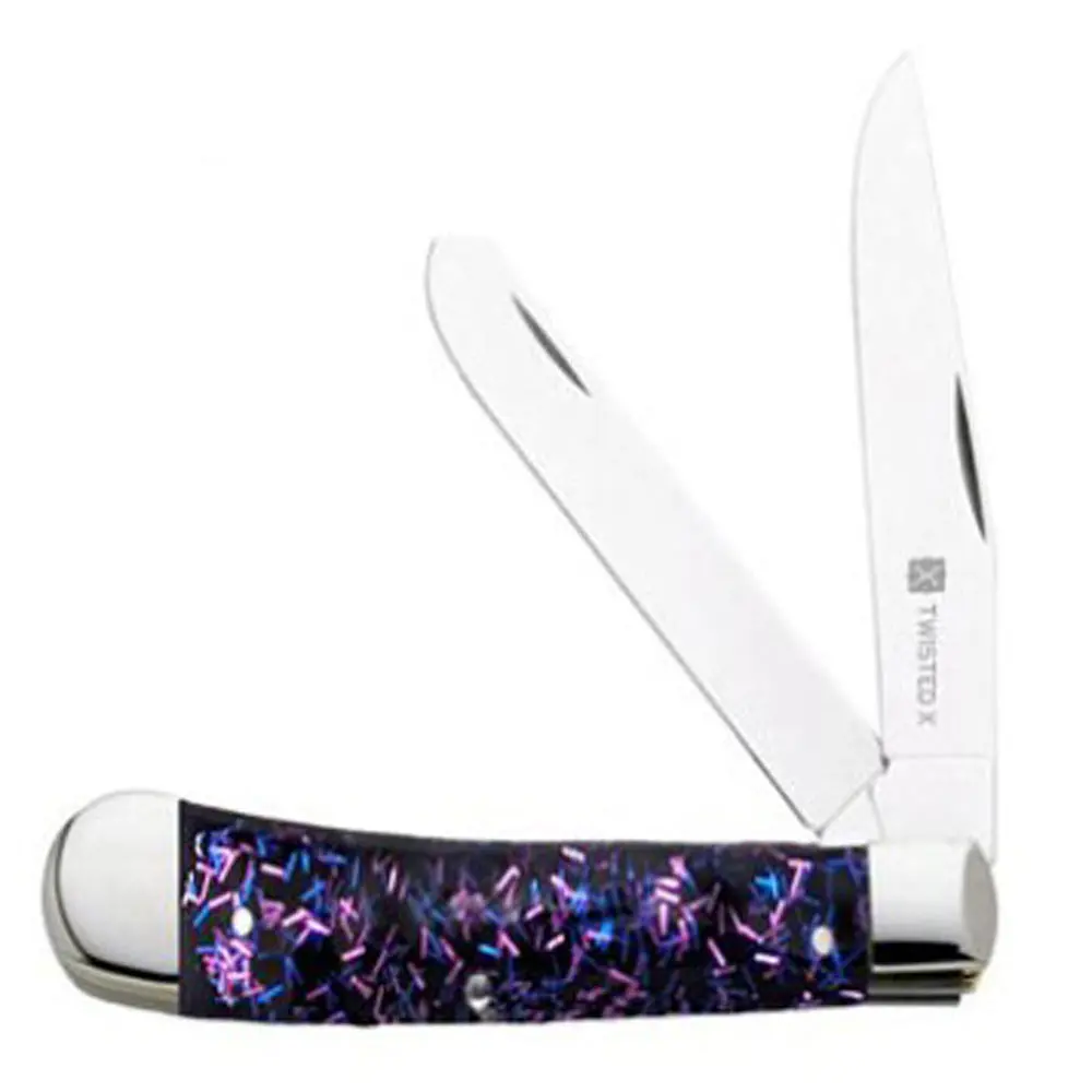 Twisted X Purple Fireworks Trapper Knife 1