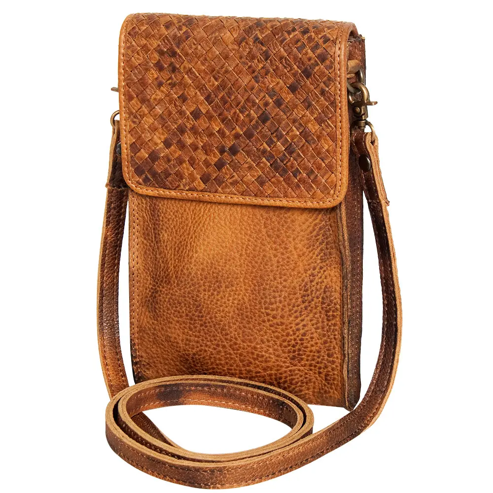 Never Mind Nmbgm134e Cell Phone Holder Vintage Handmade Genuine Cowhide Leather Women Bag Western Handbag Purse 1