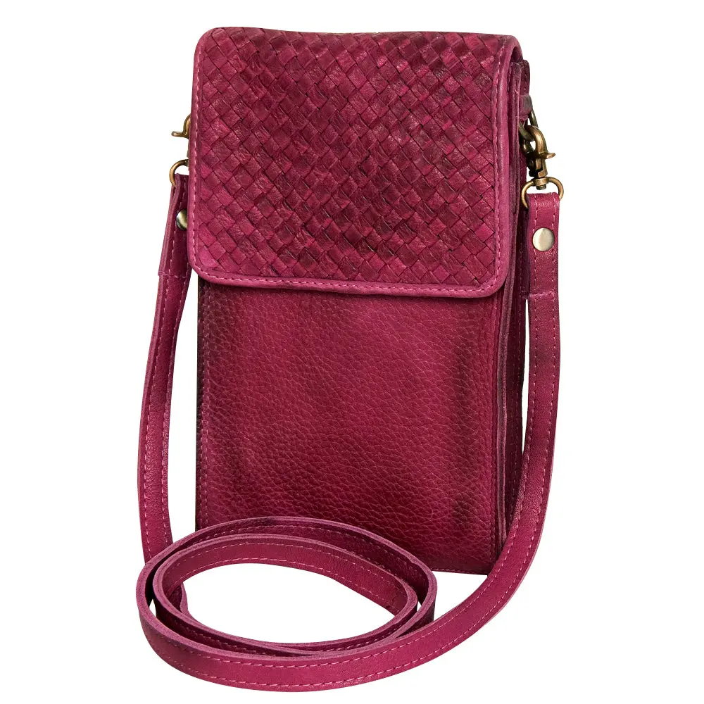 Never Mind Nmbgm134c Cell Phone Holder Vintage Handmade Genuine Cowhide Leather Women Bag Western Handbag Purse 1