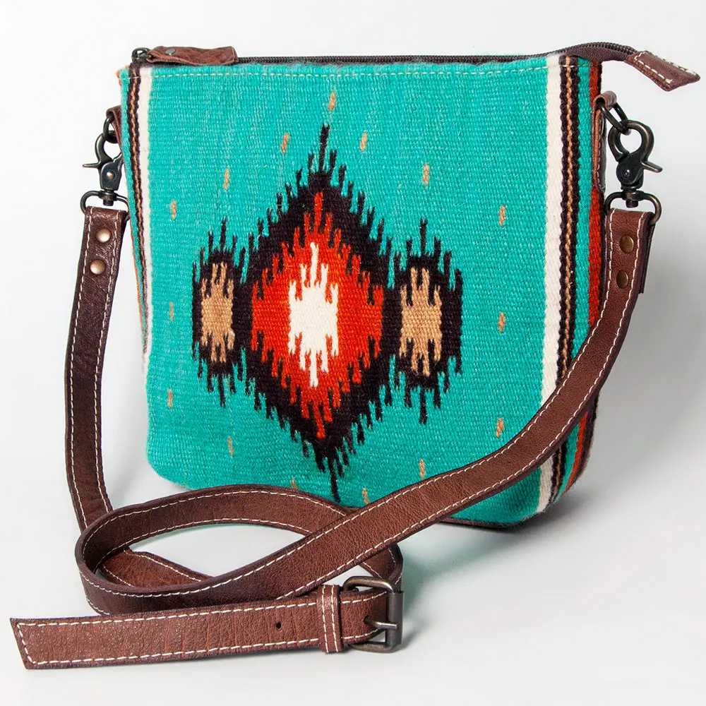 American Darling Western Crossbody Bag – Handwoven Saddle Blanket With Genuine Leather Trim, Lightweight Everyday Purse 6