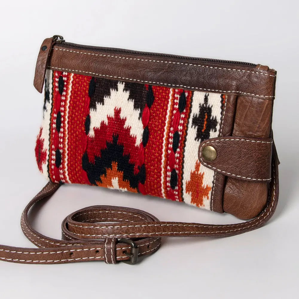 American Darling Western Crossbody Bag – Handwoven Saddle Blanket With Genuine Leather Trim, Compact Everyday Purse 4