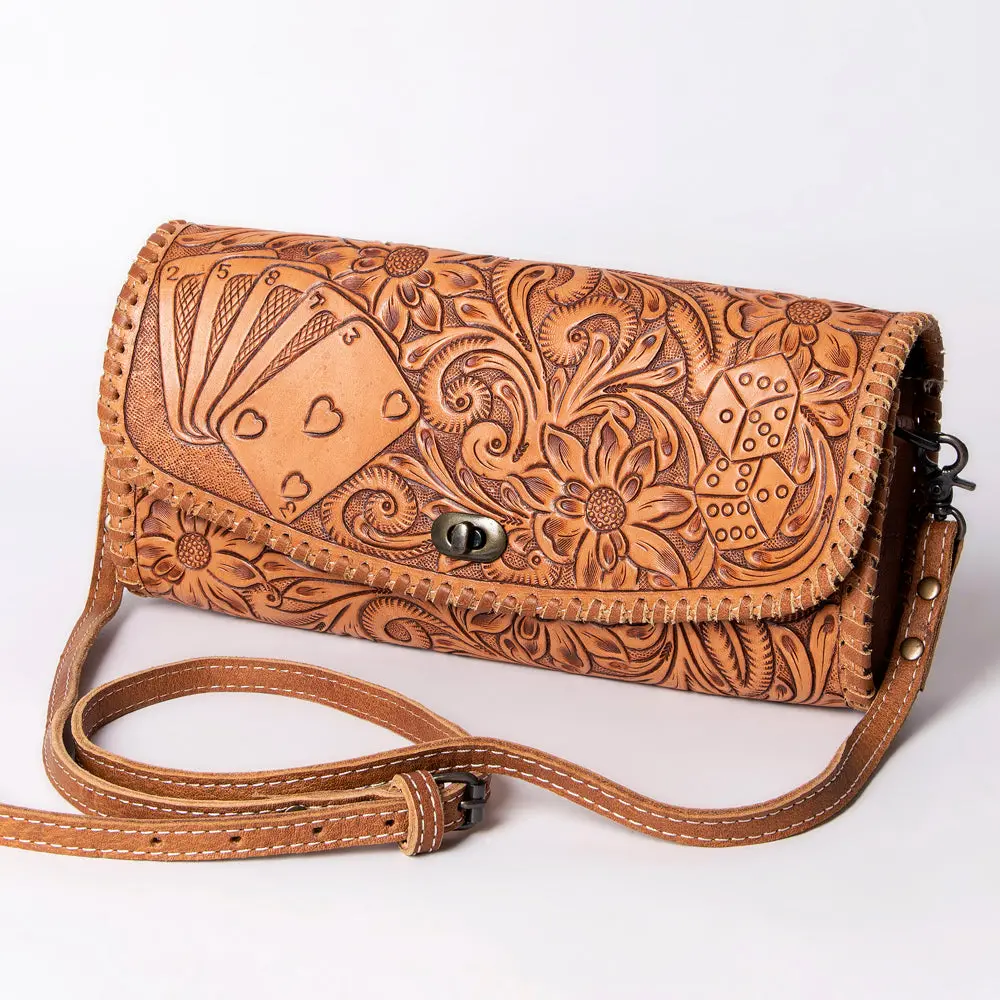 American Darling Women's Wallet Hand Tooled Genuine Leather Handbag And Ladies Purse 1