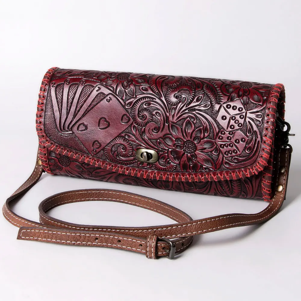 American Darling Women's Wallet Hand Tooled Genuine Leather Handbag And Ladies Purse 4