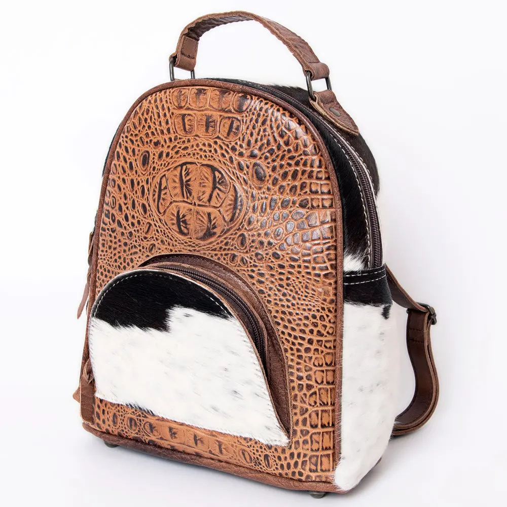 American Darling Western Hair-On Leather Convertible Backpack 9
