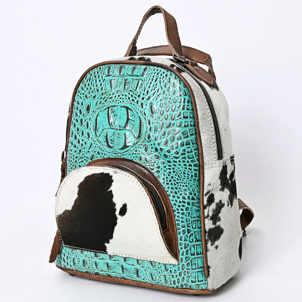 American Darling Western Hair-On Leather Convertible Backpack 12