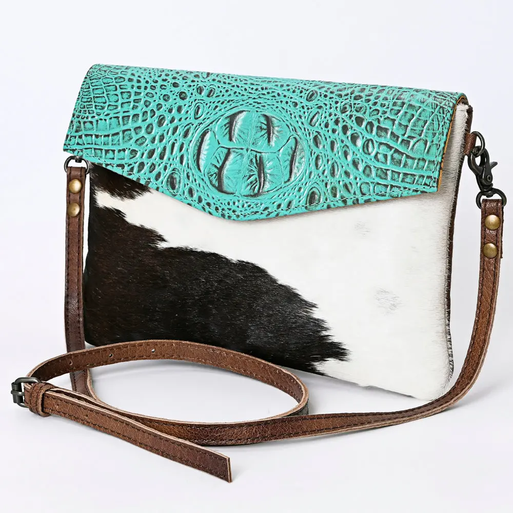 American Darling Envelope Crocodile Embossed Hair On Genuine Leather Western Women Bag Handbag Purse | For Cute 1