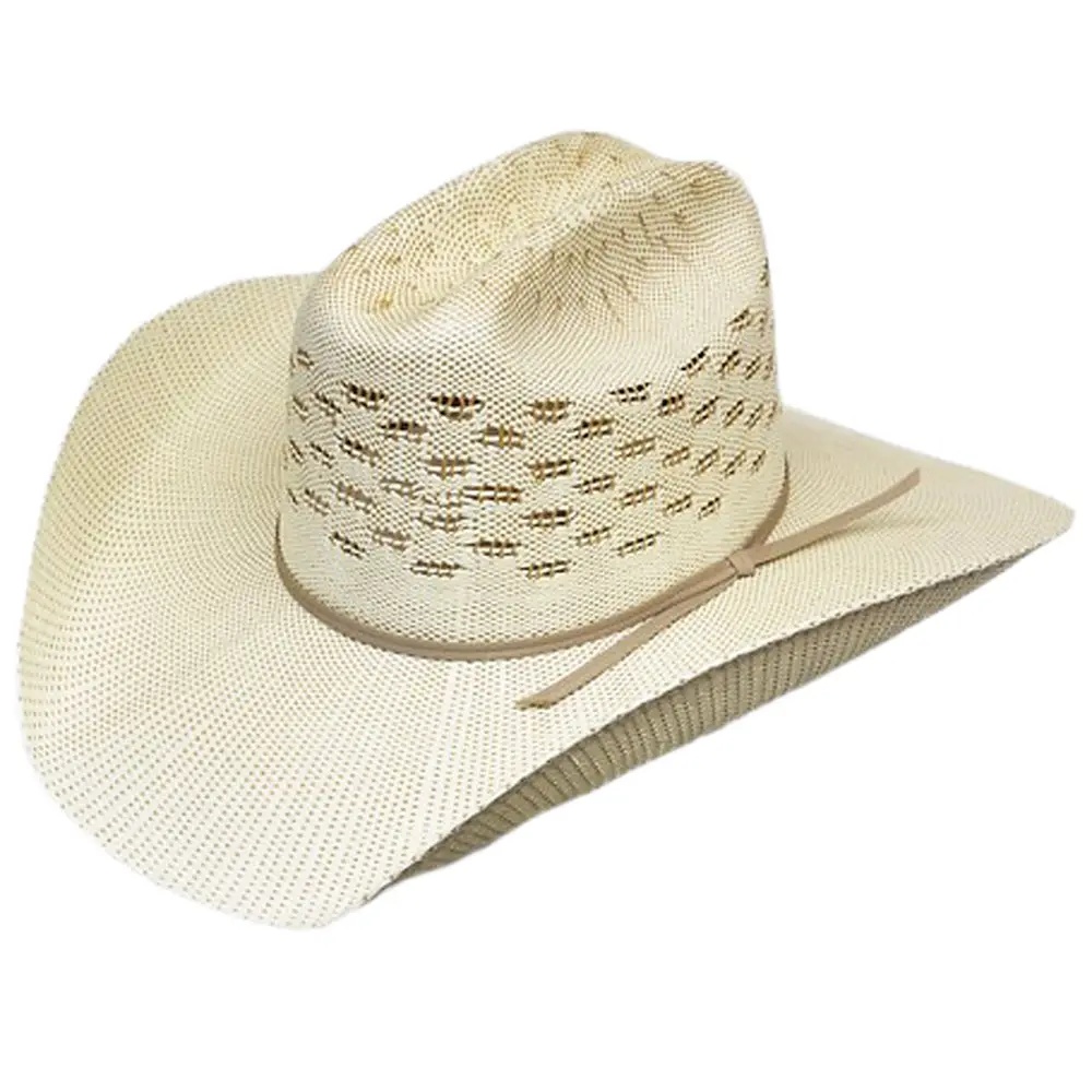 Lonestar The Ranch Vented Straw Bangora A Cattlemans Crease 4 1/4 Brim 1
