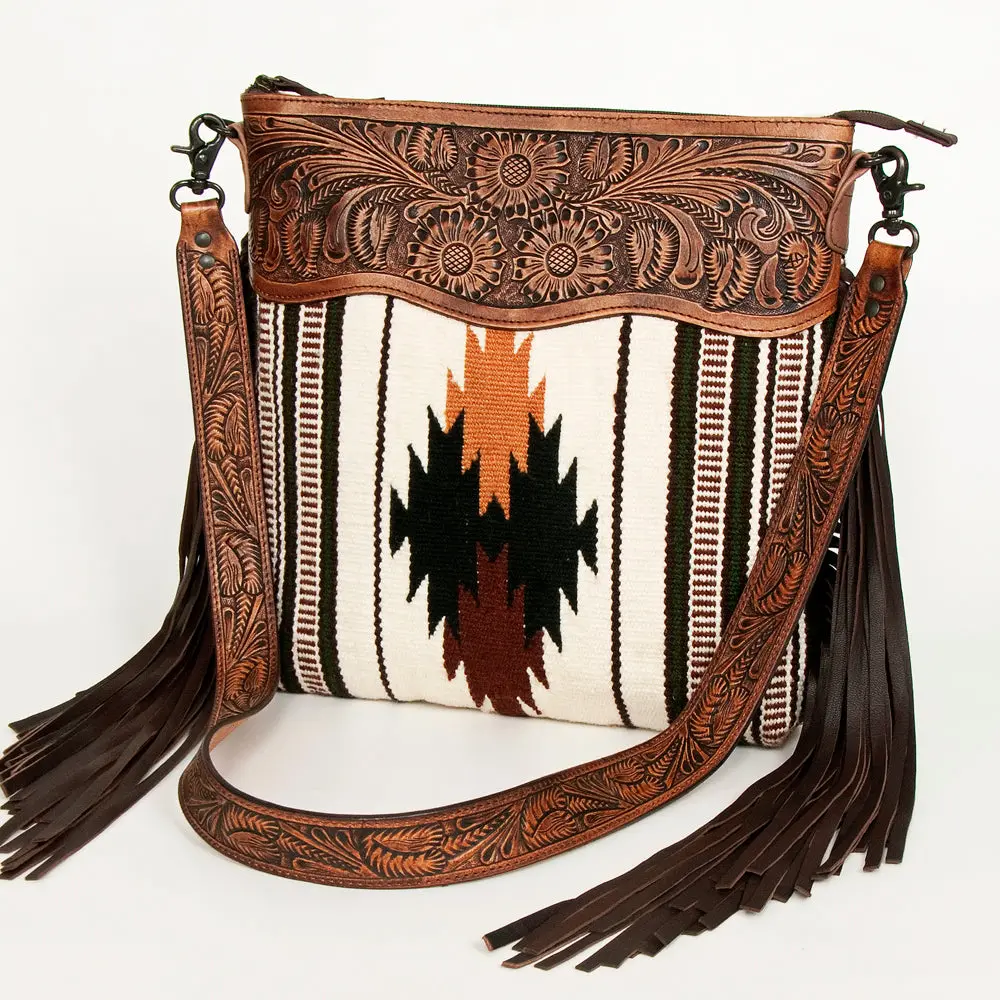 American Darling Signature Crossbody Hand Tooled Saddle Blanket Genuine Leather Women Bag Western Handbag Purse 1