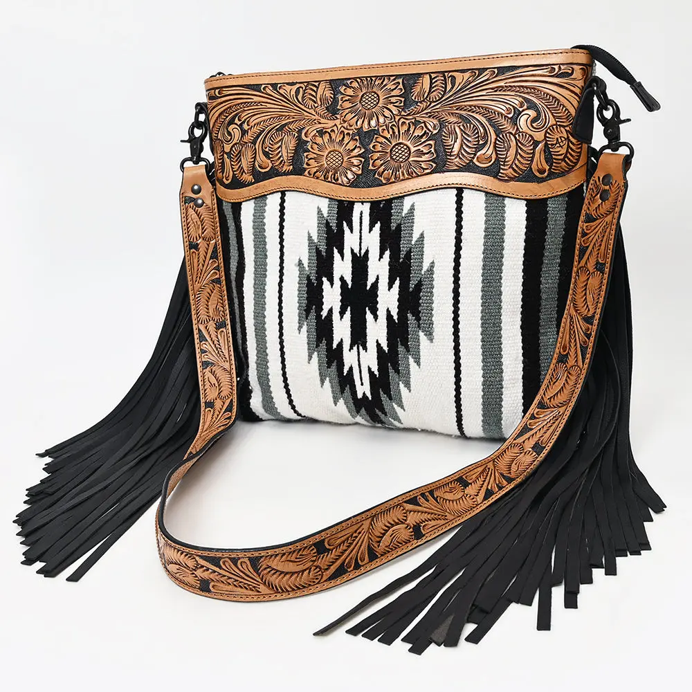 American Darling Signature Crossbody Hand Tooled Saddle Blanket Genuine Leather Women Bag Western Handbag Purse 1