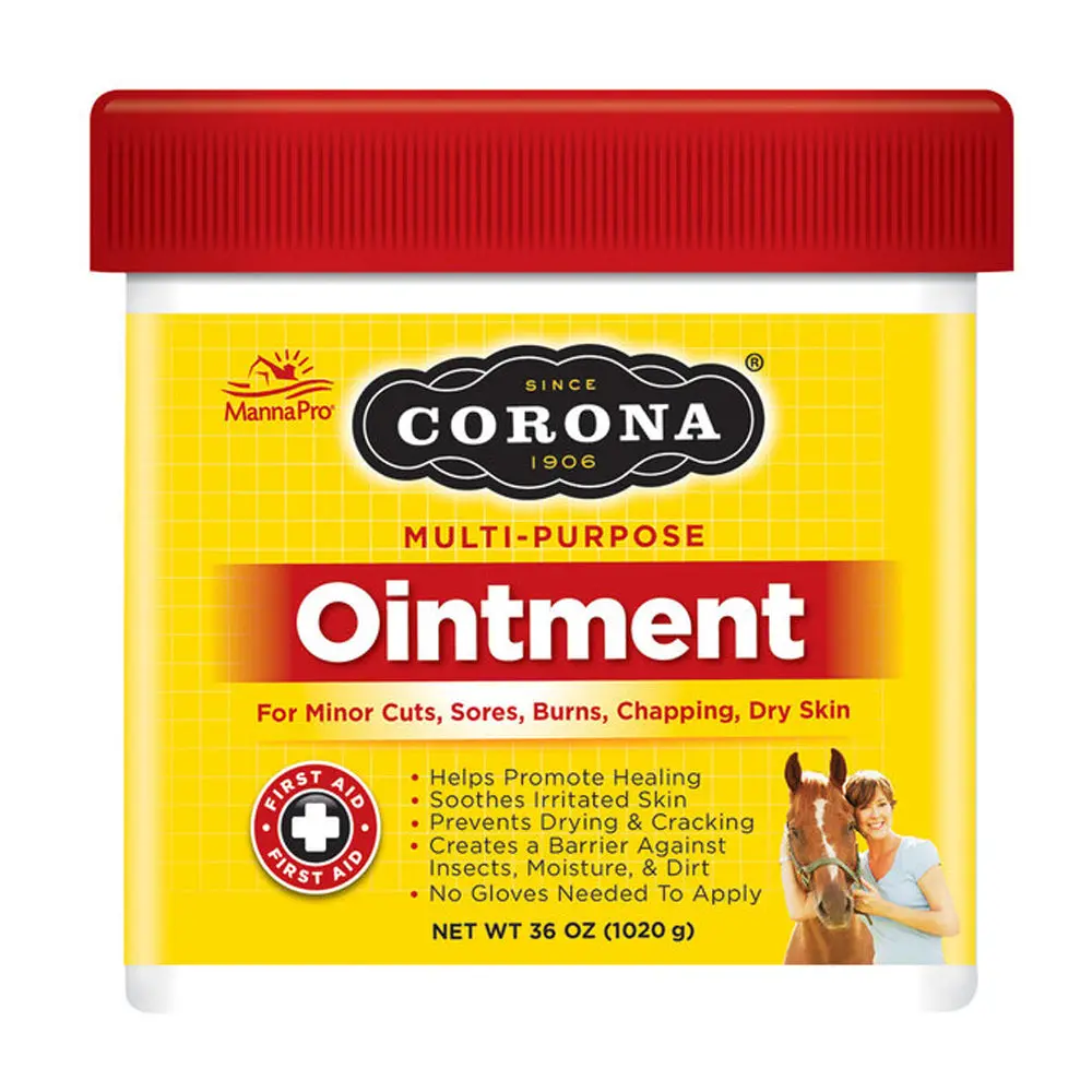 Manna Pro Corona Ointment Horse Cattle Pets Burn Relief 36 Oz Jar 1
