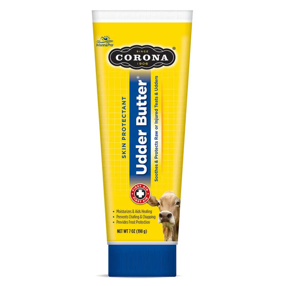 Manna Pro Corona Raw Udder Butter Skin Protectent Soothes Injured Teats 7 Oz 1