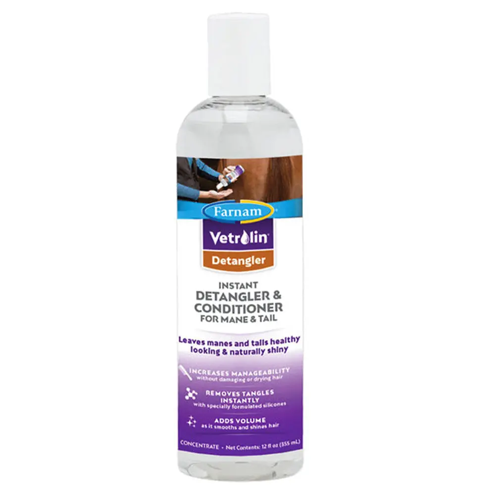 Farnam Horse Tangles Remove Concentrated Vetrolin Detangler Liquid 12Oz 1