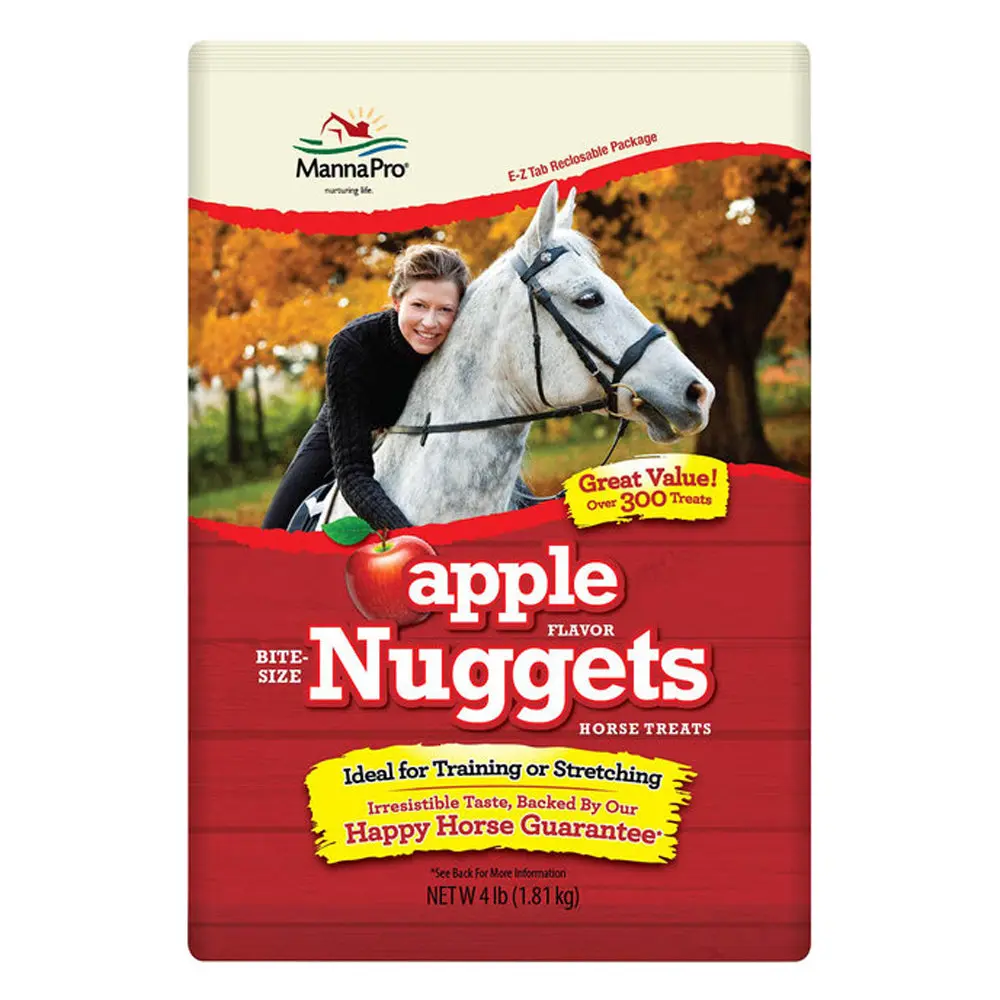 Manna Pro Horse Tasty Bite Size Nuggets & Wafers Apple Flavour 4Lbs 1