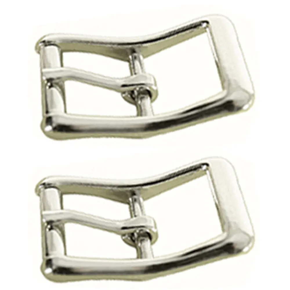 Hilason 5/8 In Die Cast Center Bar Roller Nickel Plated Buckle 4