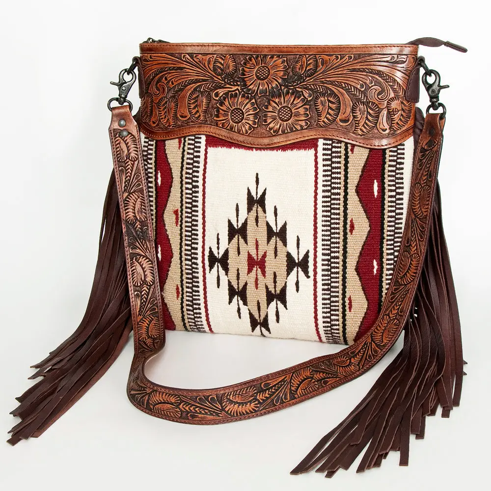 American Darling Cross Body Hand Tooled Saddle Blanket Genuine Leather Western Women Bag Handbag Purse | Crossbody For |Cute 1