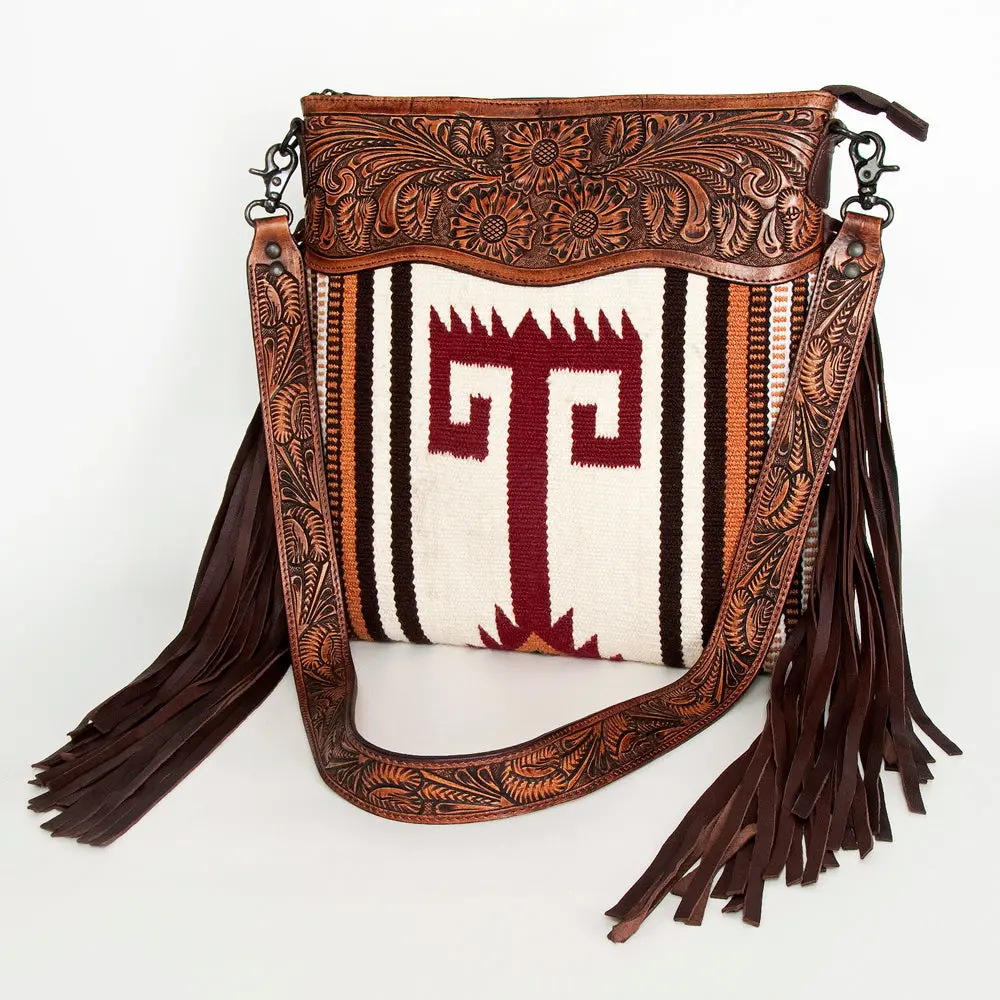 American Darling Signature Crossbody Hand Tooled Saddle Blanket Genuine Leather Women Bag Western Handbag Purse 1