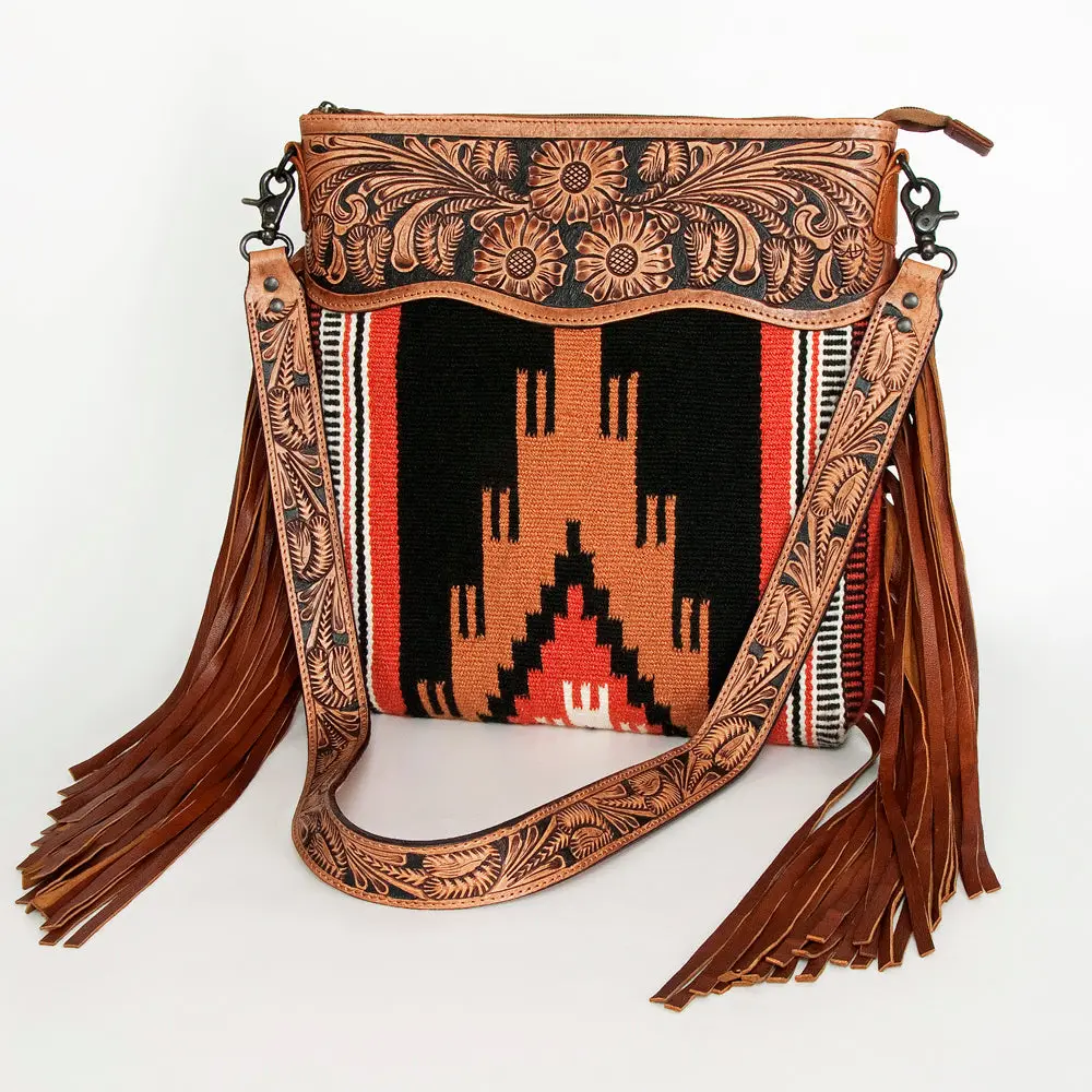 American Darling Signature Crossbody Hand Tooled Saddle Blanket Genuine Leather Women Bag Western Handbag Purse 1