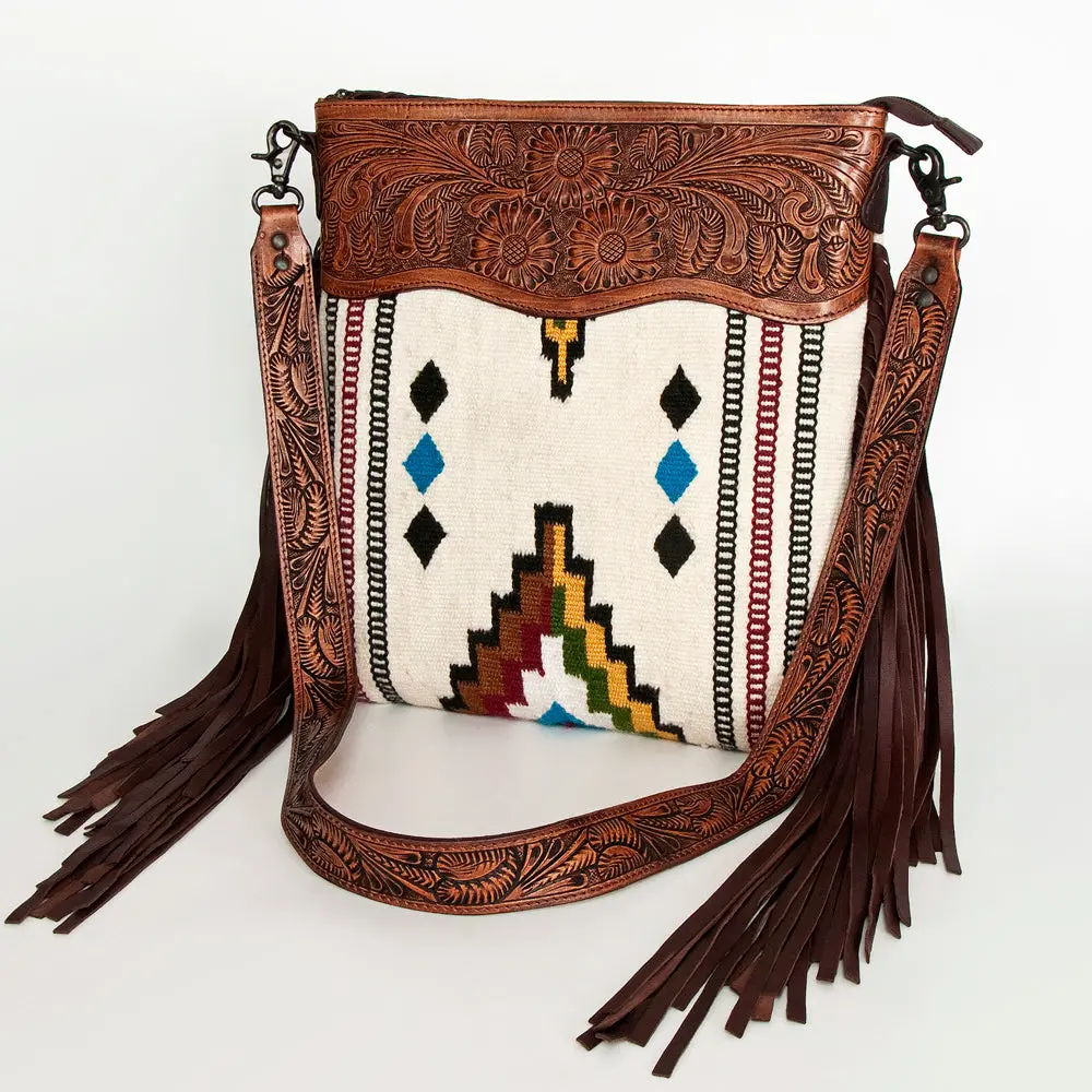 American Darling Signature Crossbody Hand Tooled Saddle Blanket Genuine Leather Women Bag Western Handbag Purse 1