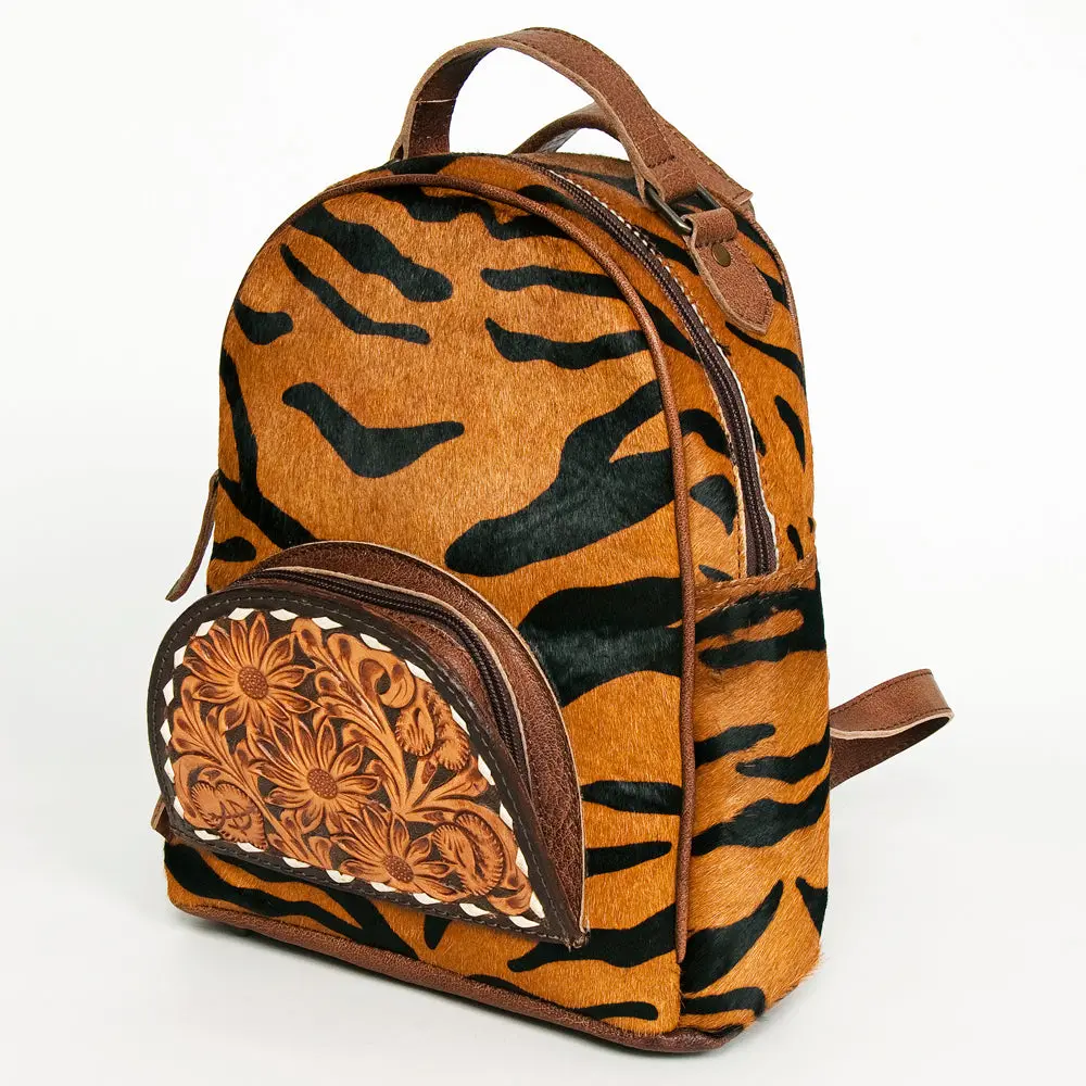 American Darling Western Hair-On Leather Convertible Backpack 9