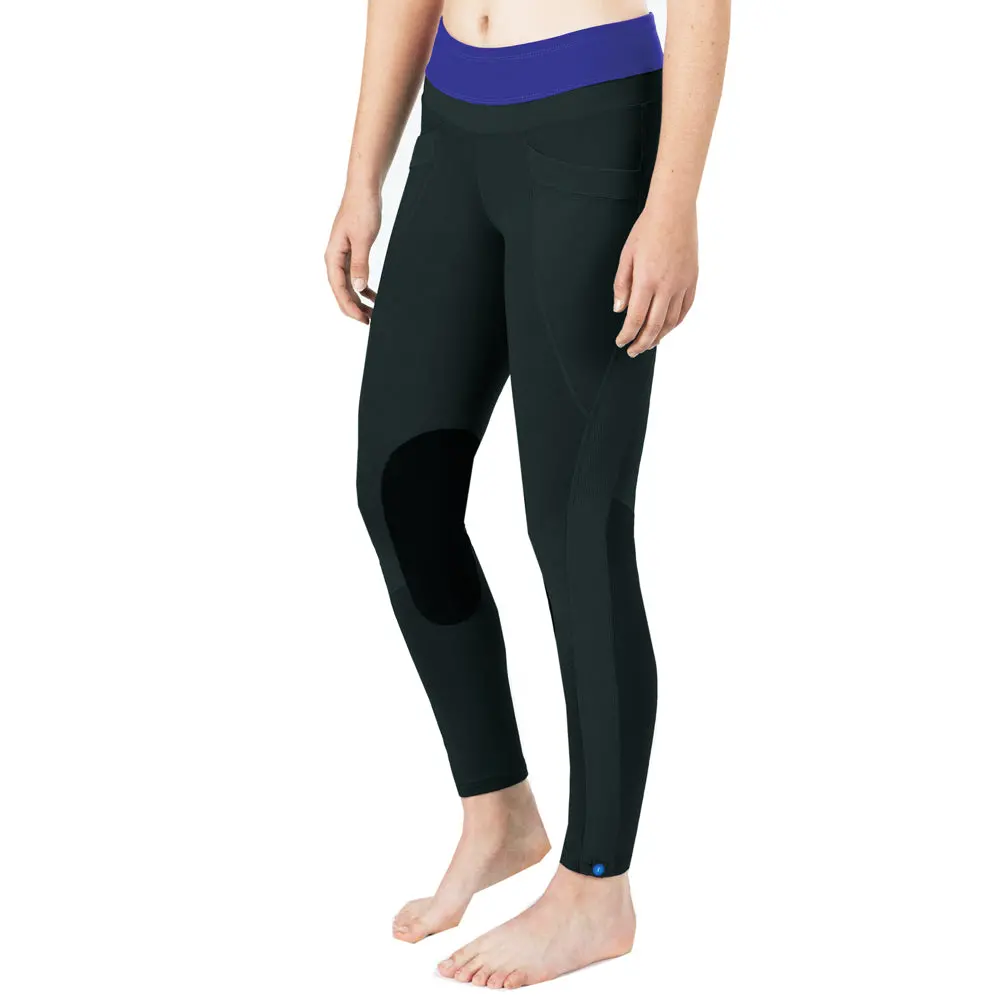 X Large Irideon Compressive Fabric Kids Synergy Tights Black Azurite 1
