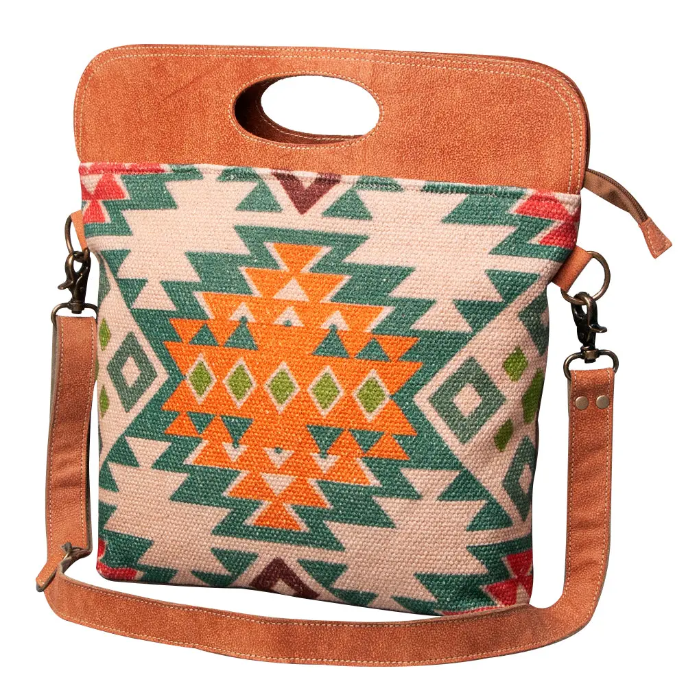 Ohlay Crossbody Upcycled Wool Canvas Genuine Leather Women Bag Western Handbag Purse | Womens Handbags Belt For Purses Summer 1