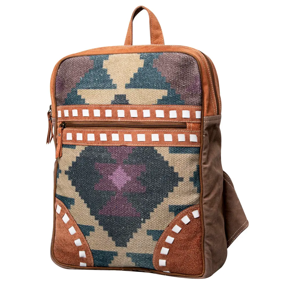 Ohlay Backpack Bag Leather And Upcycled Canvas Ladies | Women Western Handbag Belt For Womens Summer 1