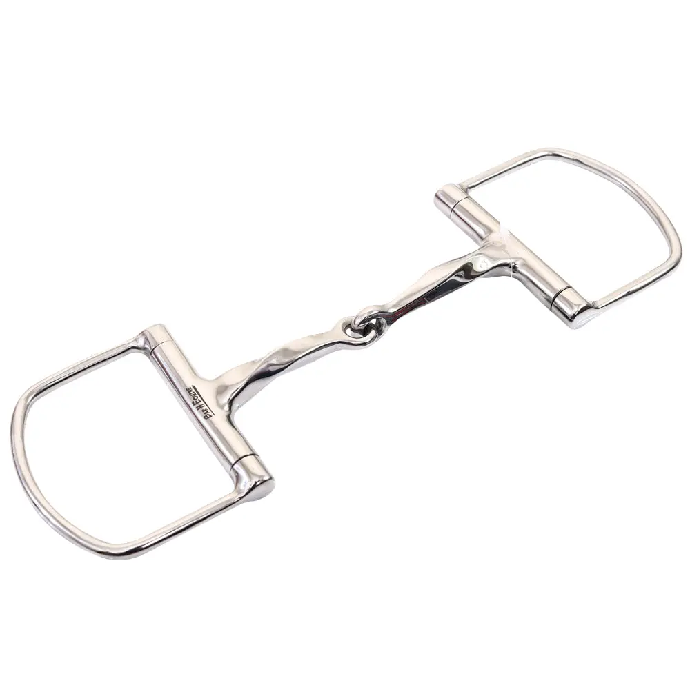 Bar H Equine Western 5 In Broken Mouth D Ring Racing Snaffle Horse Bit Stainless Steel 1