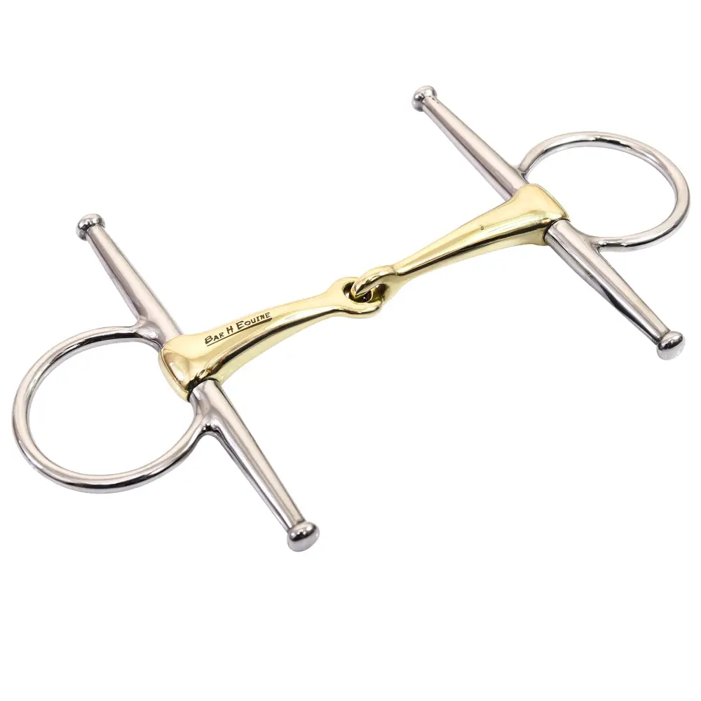 Bar H Equine Full Cheek Smooth Broken Snaffle Brass Mouth Bit | Bits For Horses Horse And Bridles 1