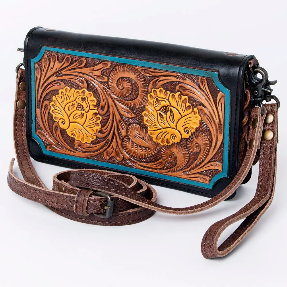 American Darling Organizer Hand Tooled Genuine Leather Western Women Bag Handbag Purse | For Cute 1