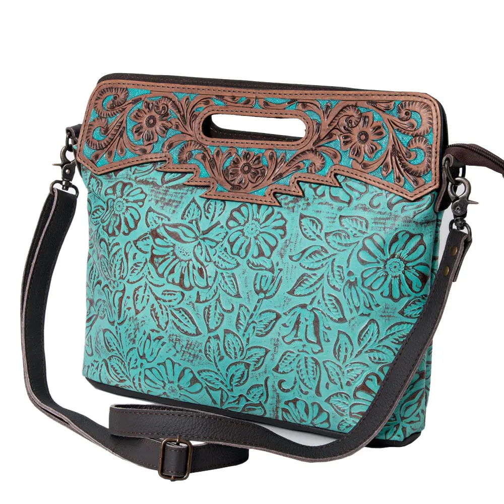 Ohlay Skbg176 Clutch Hand Tooled Embossed Genuine Leather Women Bag Western Handbag Purse 1