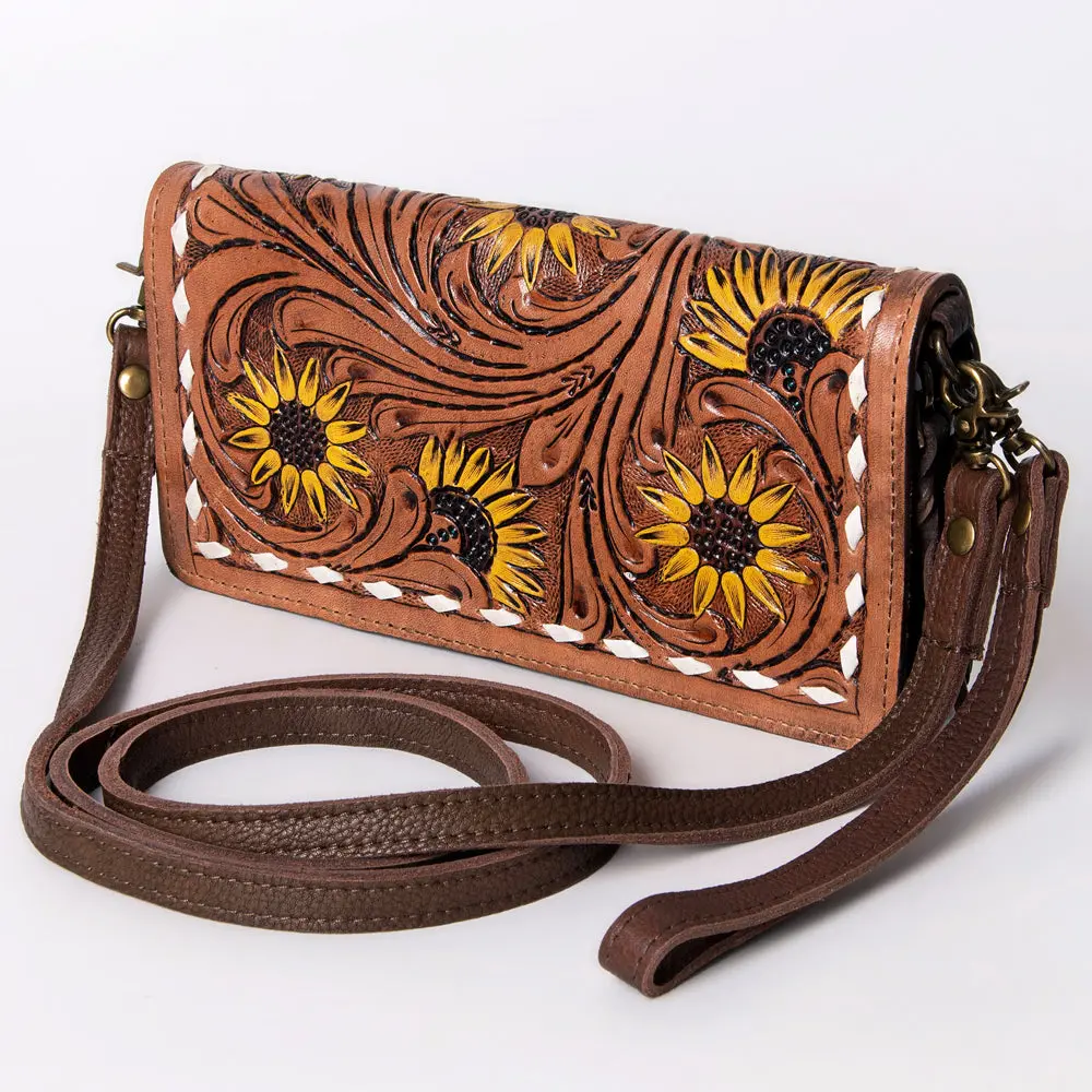 American Darling Wallet Hand Tooled Genuine Leather Western Women Bag | Handbag Purse Wristlet Travel Clutch 2