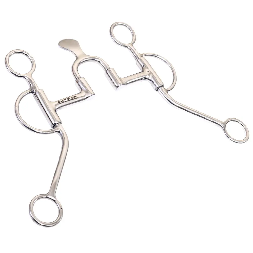 Bar H Equine Stainless Steel High Port Swivel Shank Tranning Bit Gag Mouth | Bits For Horses Horse Snaffle And Bridles 1