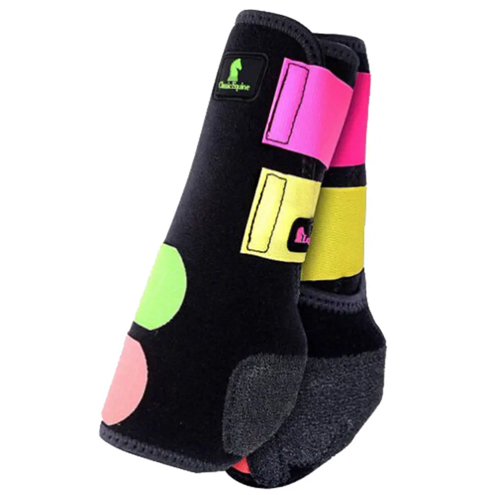 Rear Large Colorburst Neon Classic Equine Legacy System Sports Horse Leg Boots 1