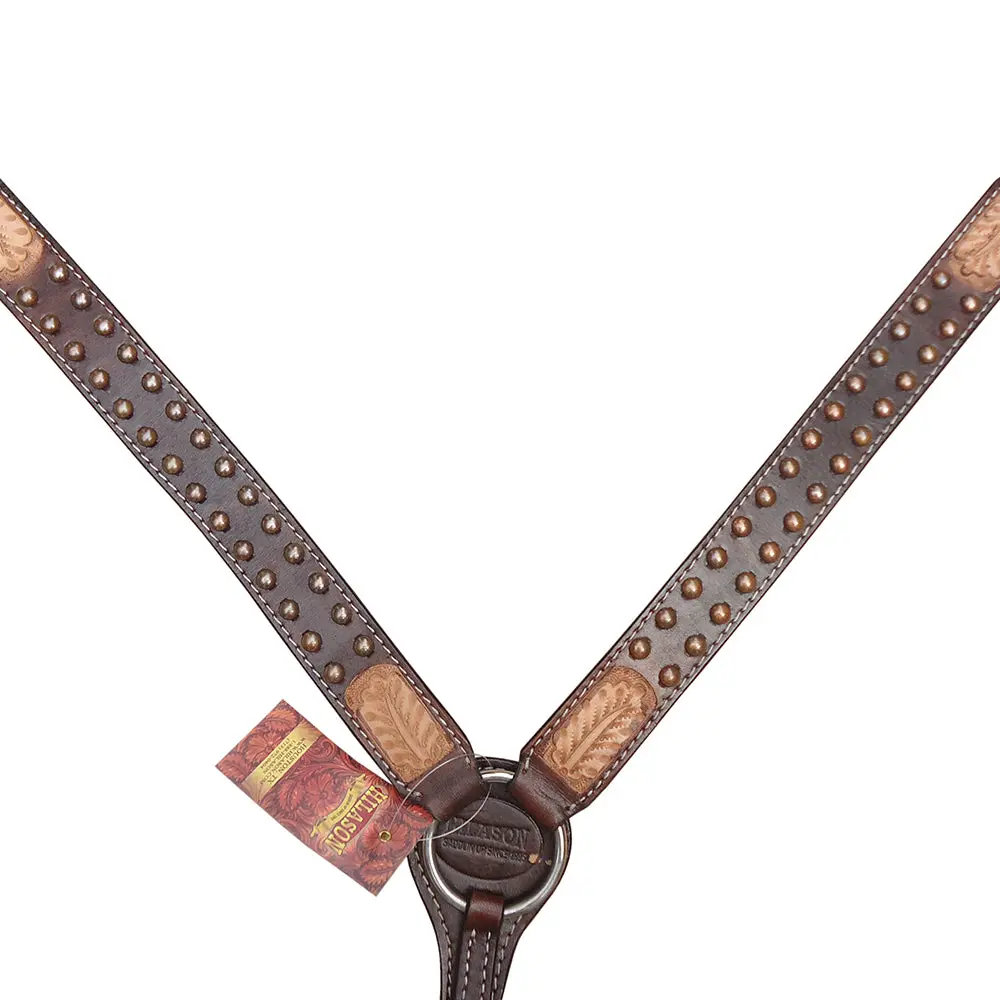 Hilason Western Horse Breast Collar American Leather Brown | For Horses 2