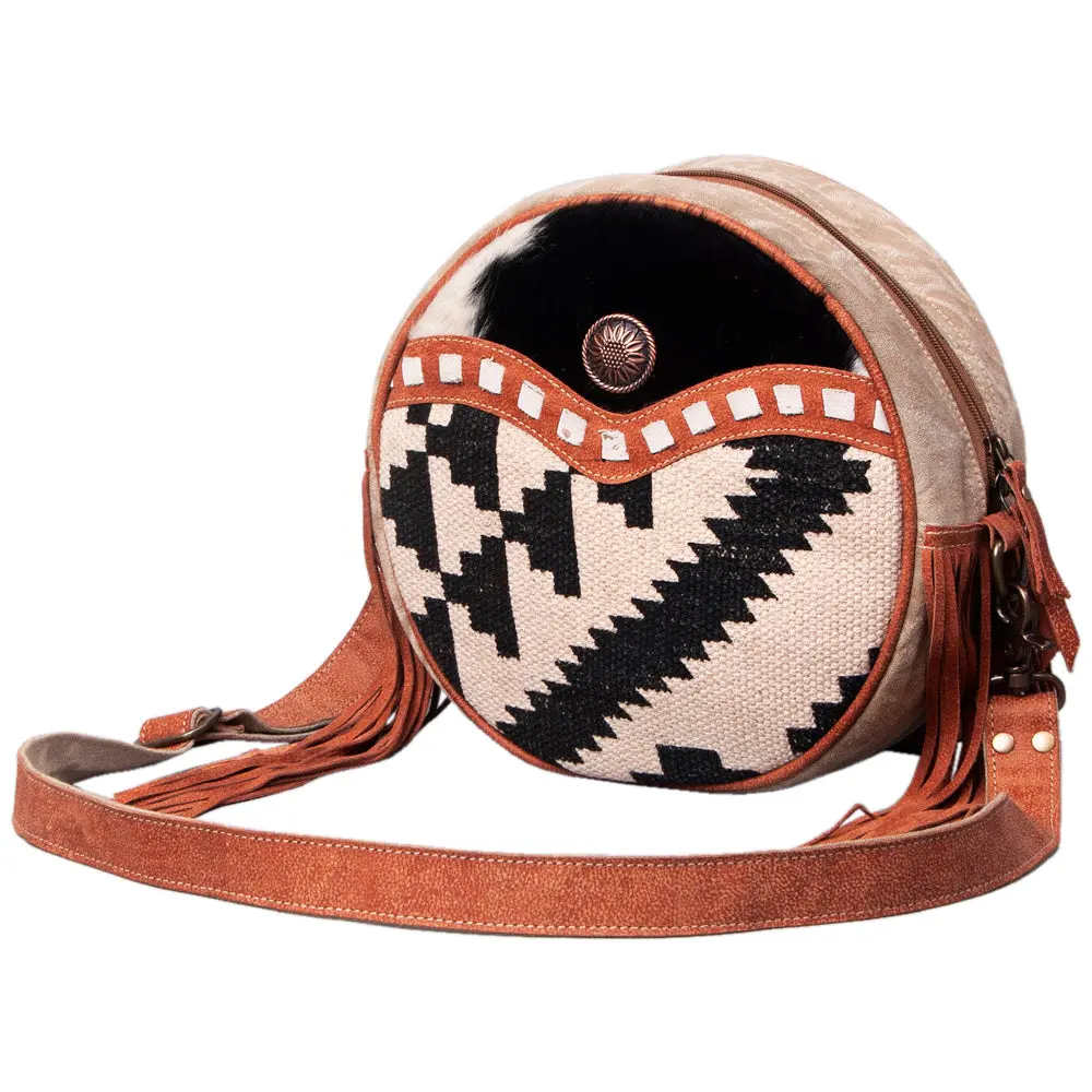 Ohlay Canteen Upcycled Canvas Genuine Leather Women's Bag Western Handbag Purse Women Handbags Belt For Purses Womens Summer 1