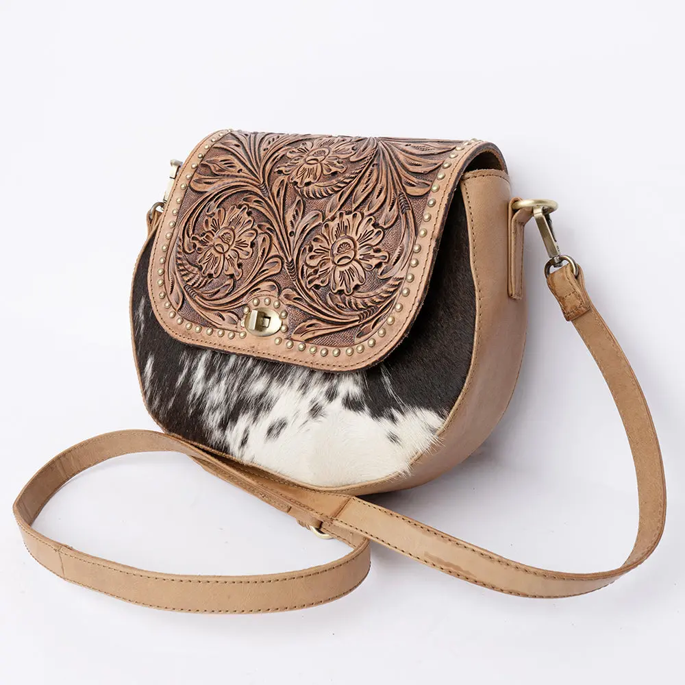 American Darling Cross Body Hand Tooled Hair On Genuine Leather Western Women Bag | Handbag Purse Crossbody For Cute 2
