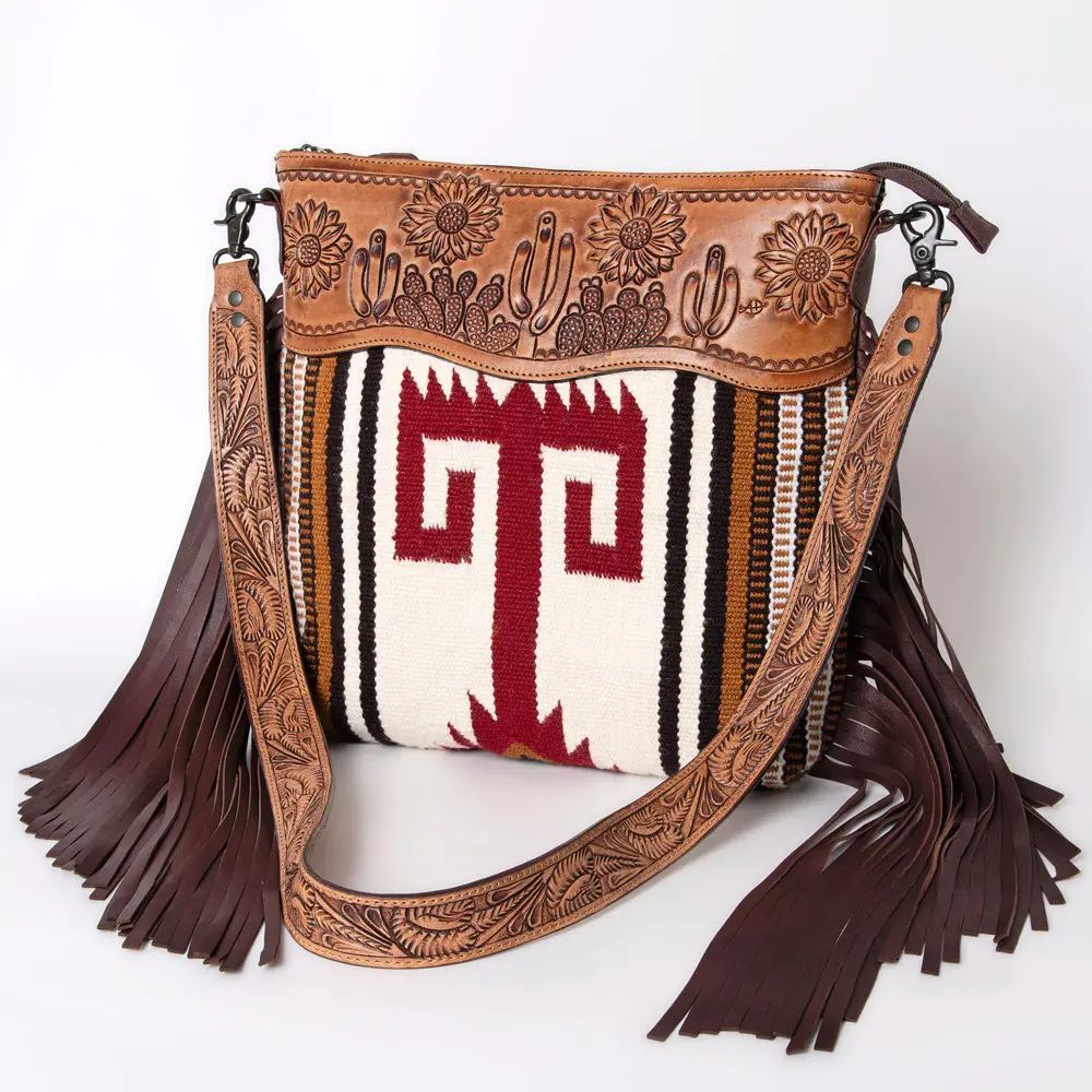 American Darling Crossbody Hand Tooled Saddle Blanket Genuine Leather Women Bag Western Handbag Purse 1
